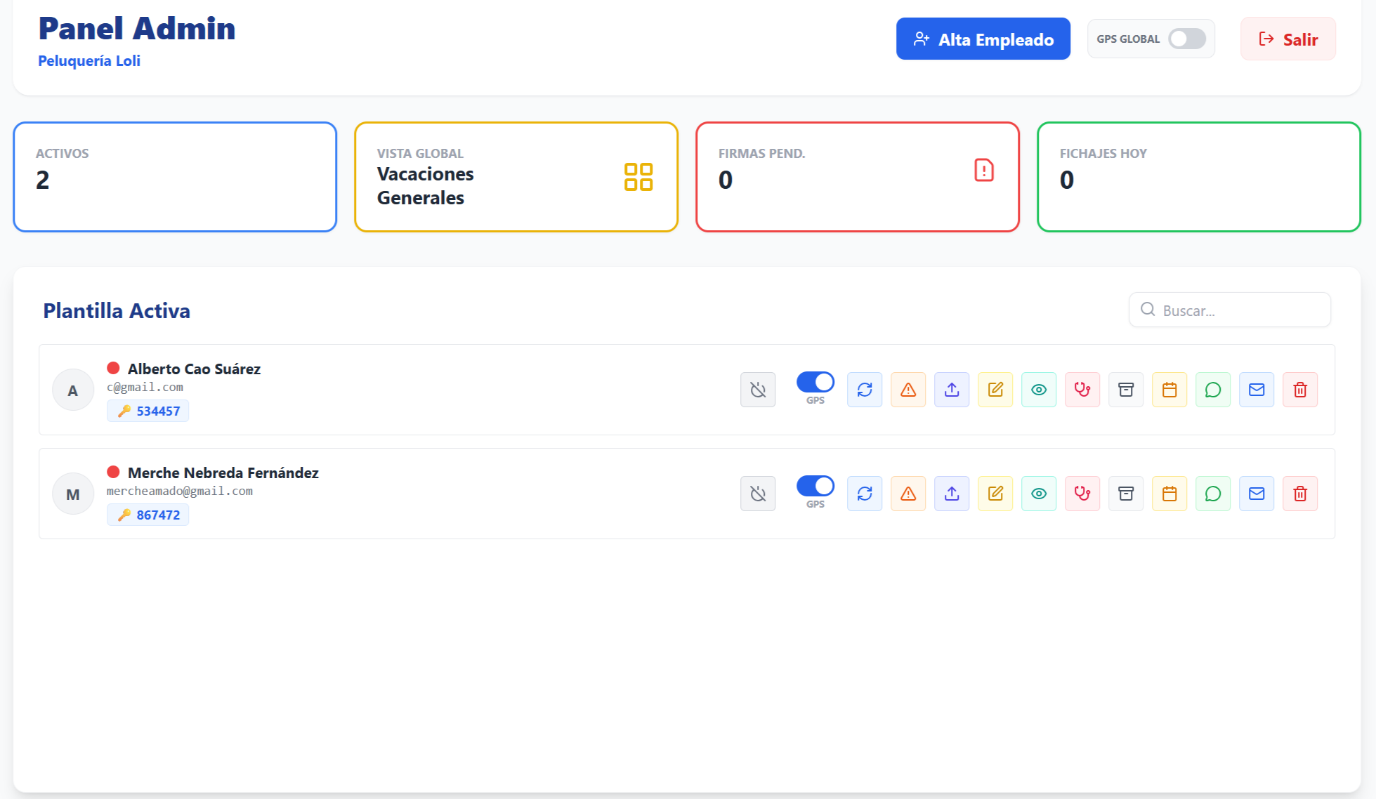 Panel de Control de Empleados - Clic para ampliar
